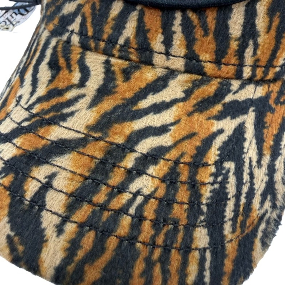 VON DUTCH NEW One Size Trucker Hat Brown Tiger Print Faux Fur Y2K VDHH0028 - Picture 12 of 13